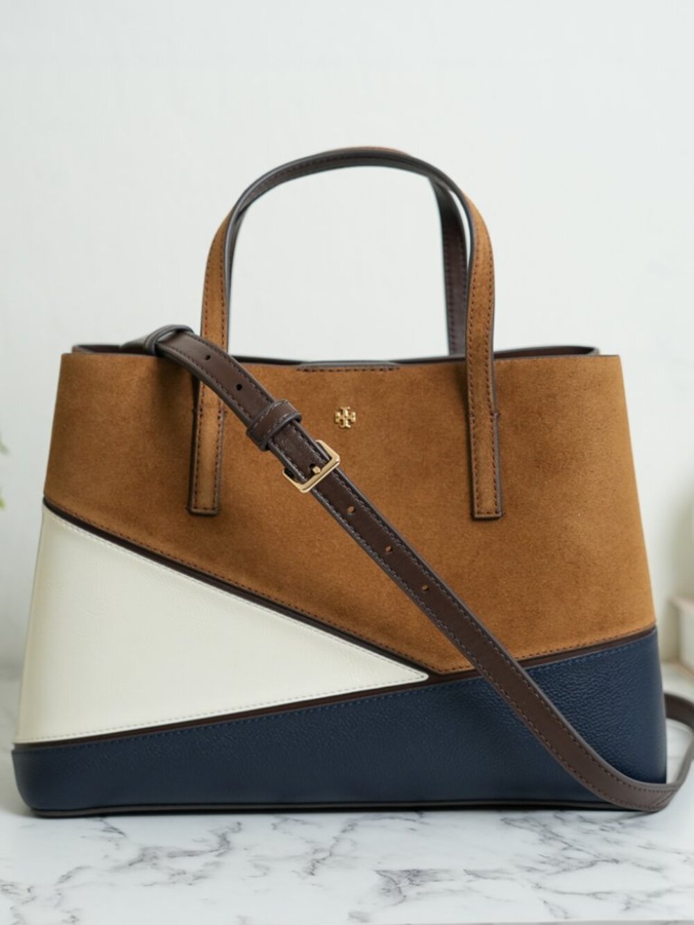 Tory Burch Blake Patchwork Small Tote Satchel Crossbody 182394 NWT - Picture 2 of 10